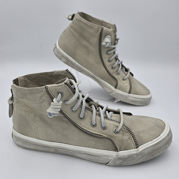 Sperry Women's X Rebecca Minkoff Fashion Boot/High-Top Canvas Sneakers, Tan, 7.5 - Picture 1 of 16